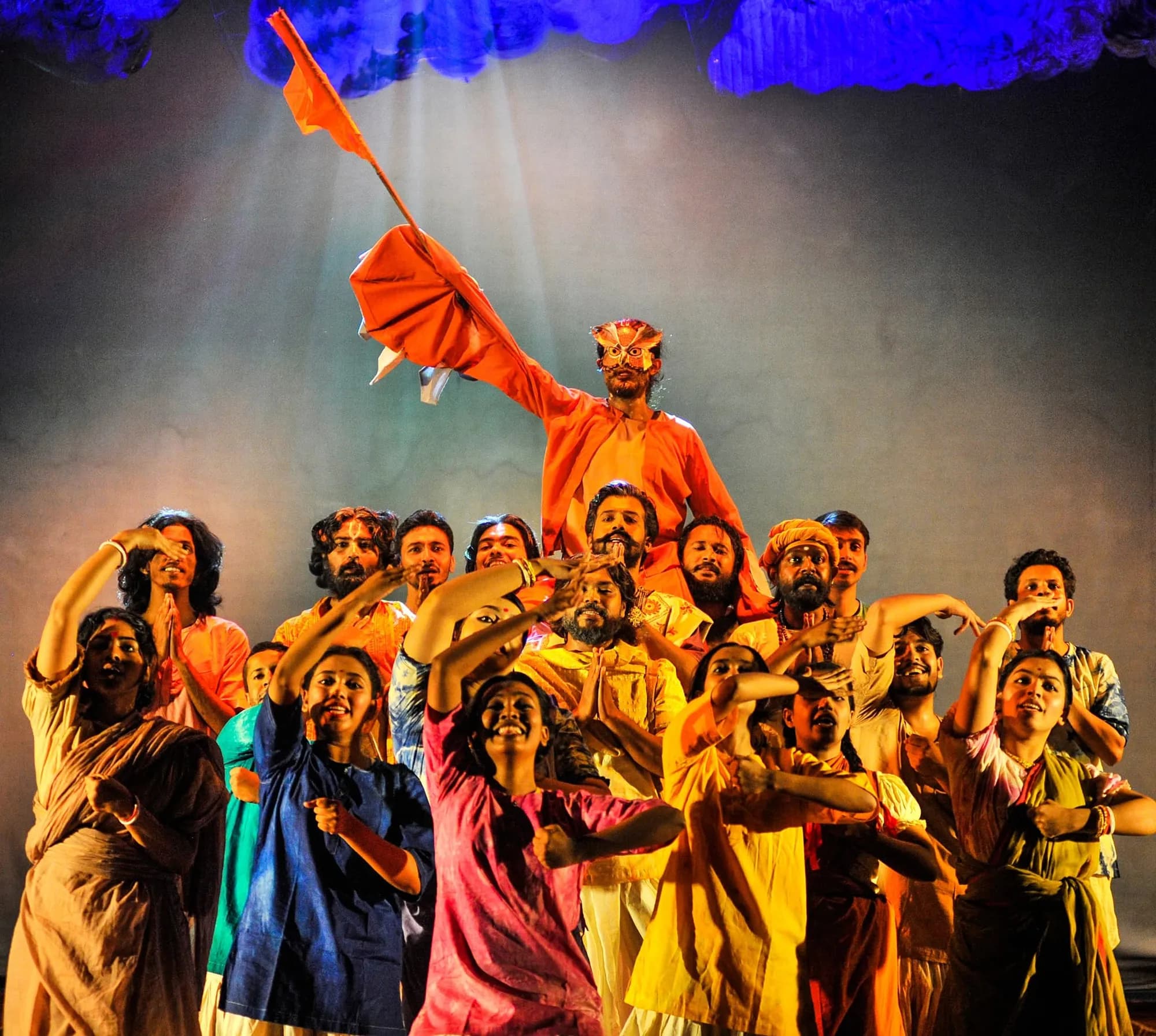 Folk performers gathered at the Bangladesh Theatre Caravan